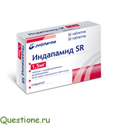 Индапамид SR таб 1.5мг. Индапамид Polpharma. Индапамид ср 1.5 мг. Индапамид таб ППО 2,5мг №30.